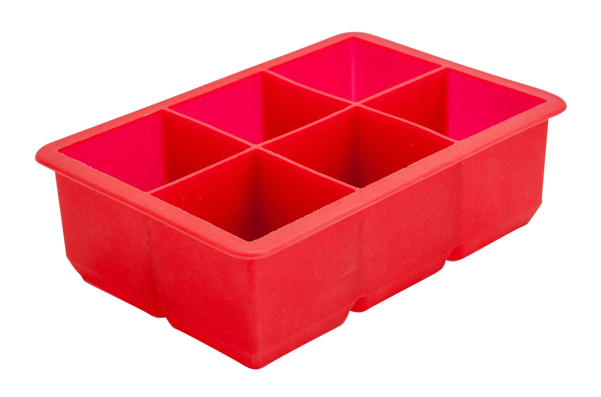 6 Cavity Red Silicone Ice Cube Mould - Beaumont ™